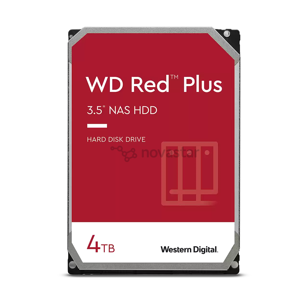 Western Digital WD Red Plus NAS, 4 TB, 5400rpm, 3,5" - Hard-drive