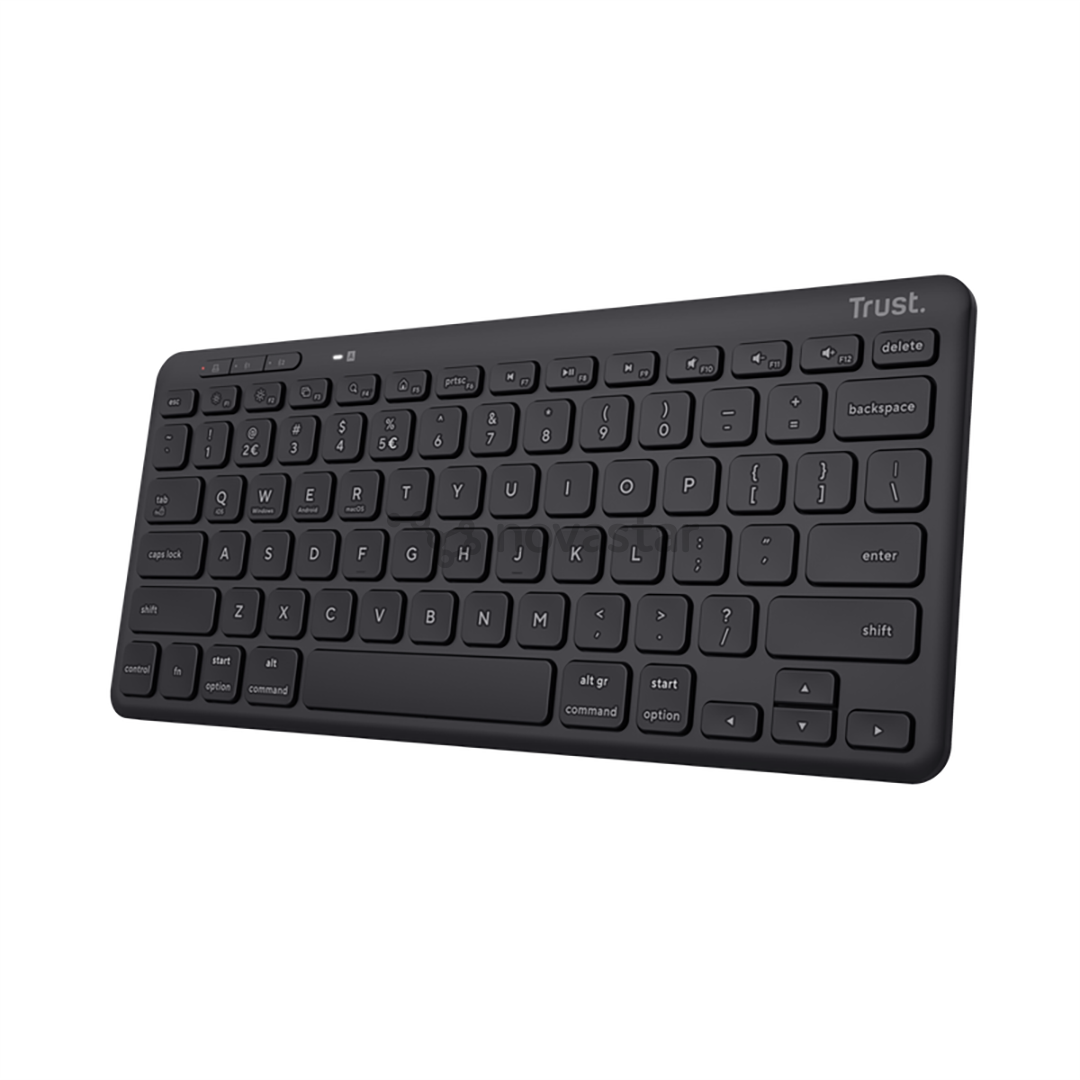Klaviatūra Trust Lyra Compact, US, black, belaidė