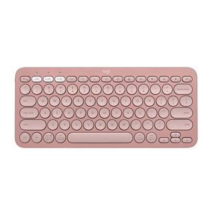 Klaviatūra Logitech Pebble Keys 2 K380s, US, rose, belaidė