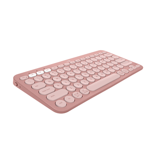 Klaviatūra Logitech Pebble Keys 2 K380s, US, rose, belaidė