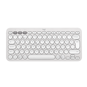 Klaviatūra Logitech Pebble Keys 2 K380s, SWE, white, belaidė