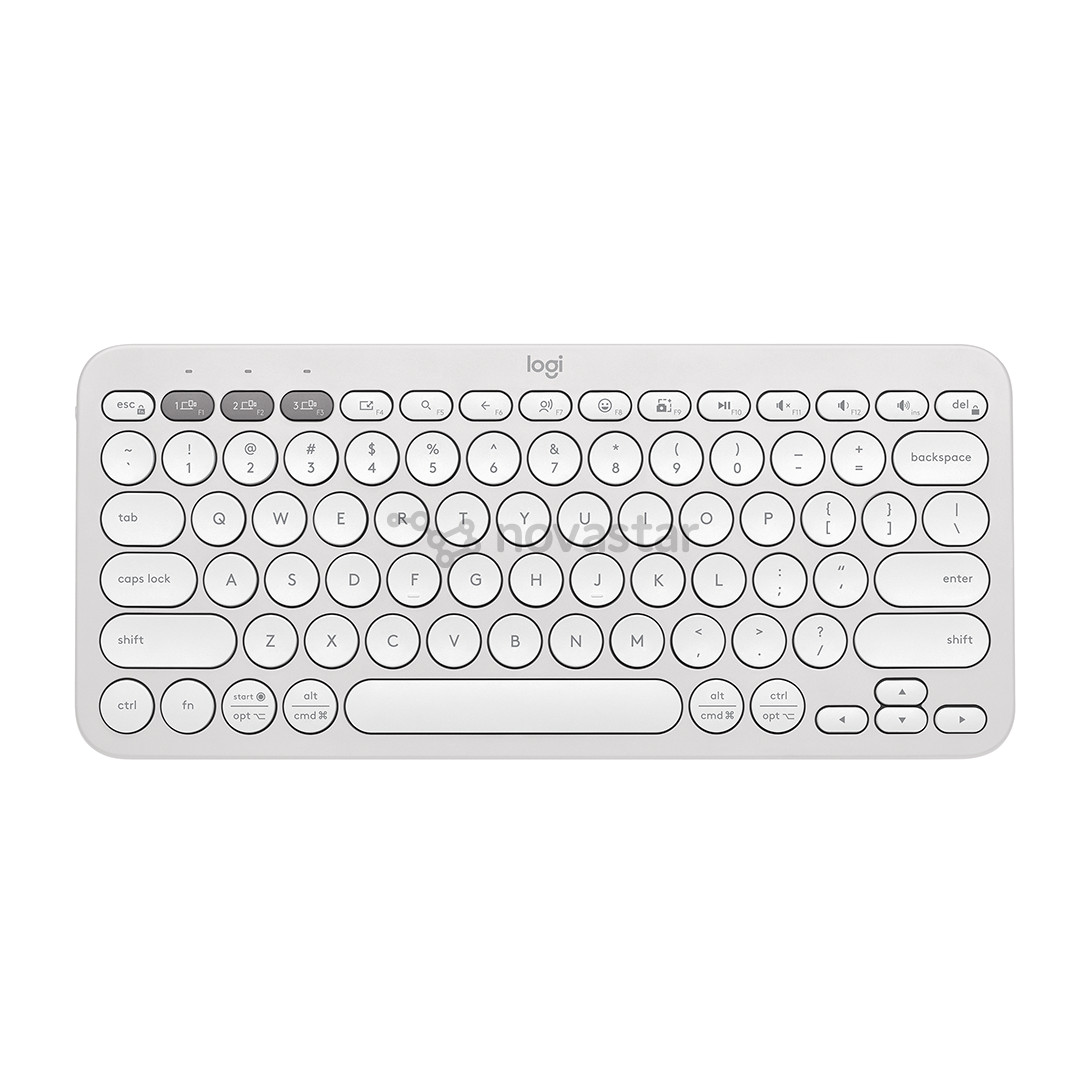 Logitech Pebble Keys 2 K380s, US, white - Belaidė klaviatūra