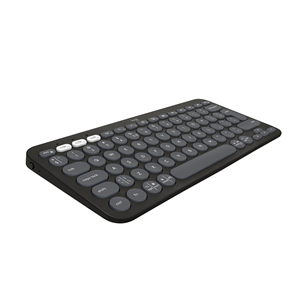 Klaviatūra Logitech Pebble Keys 2 K380s, SWE, black, belaidė