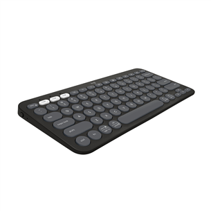 Klaviatūra Logitech Pebble Keys 2 K380s, US, black, belaidė