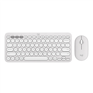 Logitech Pebble 2 Combo, US, balta - Klaviatūra ir pelė 920-012240