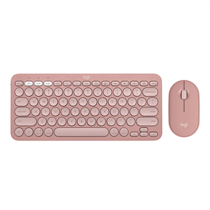 Klaviatūra ir pelė Logitech Pebble 2 Combo, US, rose