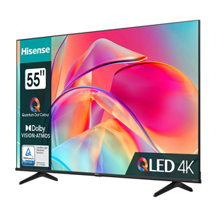 Televizorius Hisense E7KQ, 55", Ultra HD, QLED, black