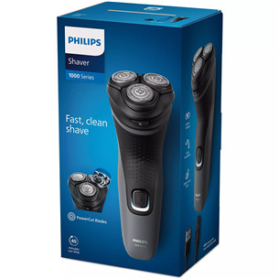 Barzdaskutė Philips Shaver 1000 Series, tamsiai pilka