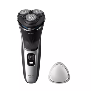 Barzdaskutė Philips Shaver 3000 Series, Wet & Dry, black/silver S3143/00