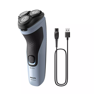 Barzdaskutė Philips Shaver 3000X Series Wet & Dry, blue/black