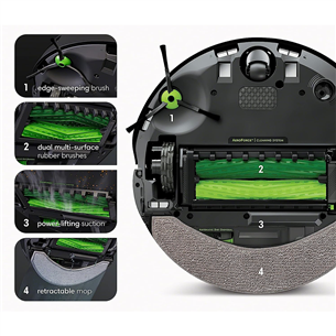 Dulkių siurblys robotas iRobot Roomba Combo® j7+, Wet & Dry, black