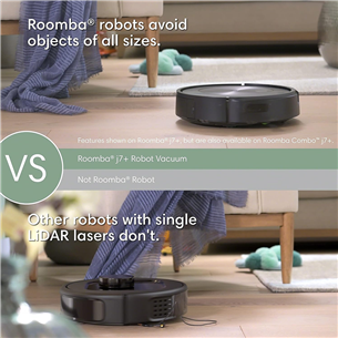 iRobot Roomba Combo® j7+, сухая и влажная уборка, черный - Робот-пылесос