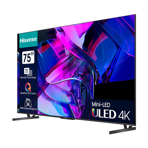 Televizorius Hisense U7KQ, 75'', Ultra HD, Mini LED