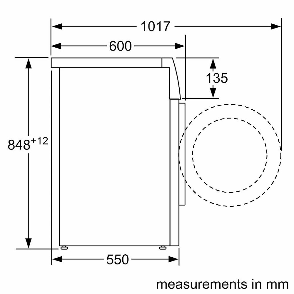 Bosch Series 4, 8 кг, глубина 55 см, 1400 об/мин - Стиральная машина с передней загрузкой
