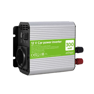 Inverteris Gembird 12V-> 300W + USB port EG-PWC300-01