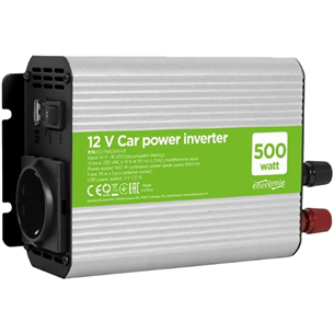Inverteris Gembird 12V-> 500W + USB port EG-PWC500-01
