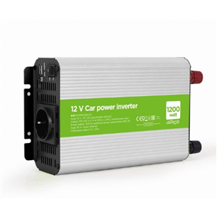 Inverteris Gembird 12V-> 1200W + USB port EG-PWC1200-01