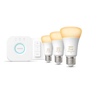 Philips Hue White Ambiance E27, 3 pc, dimmer - Smart Lights Starter Pack