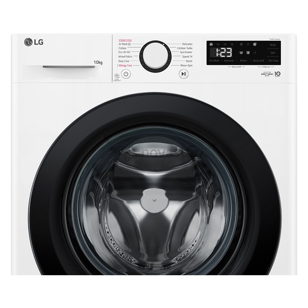 LG F4WR510SBW, 10 kg, 55 cm, 1400 aps./min. - Skalbimo mašina
