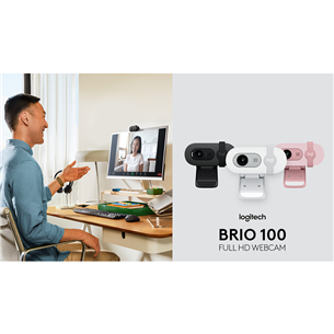 Logitech Brio 100, FHD, graphite - Webcam