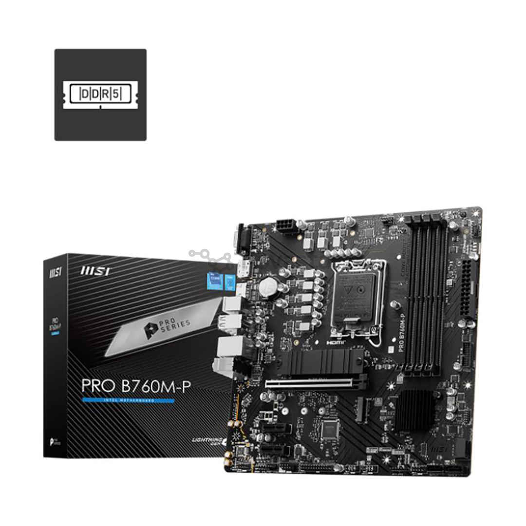 MSI, Intel B760, LGA1700, DDR5, mATX - Pagrindinė plokštė