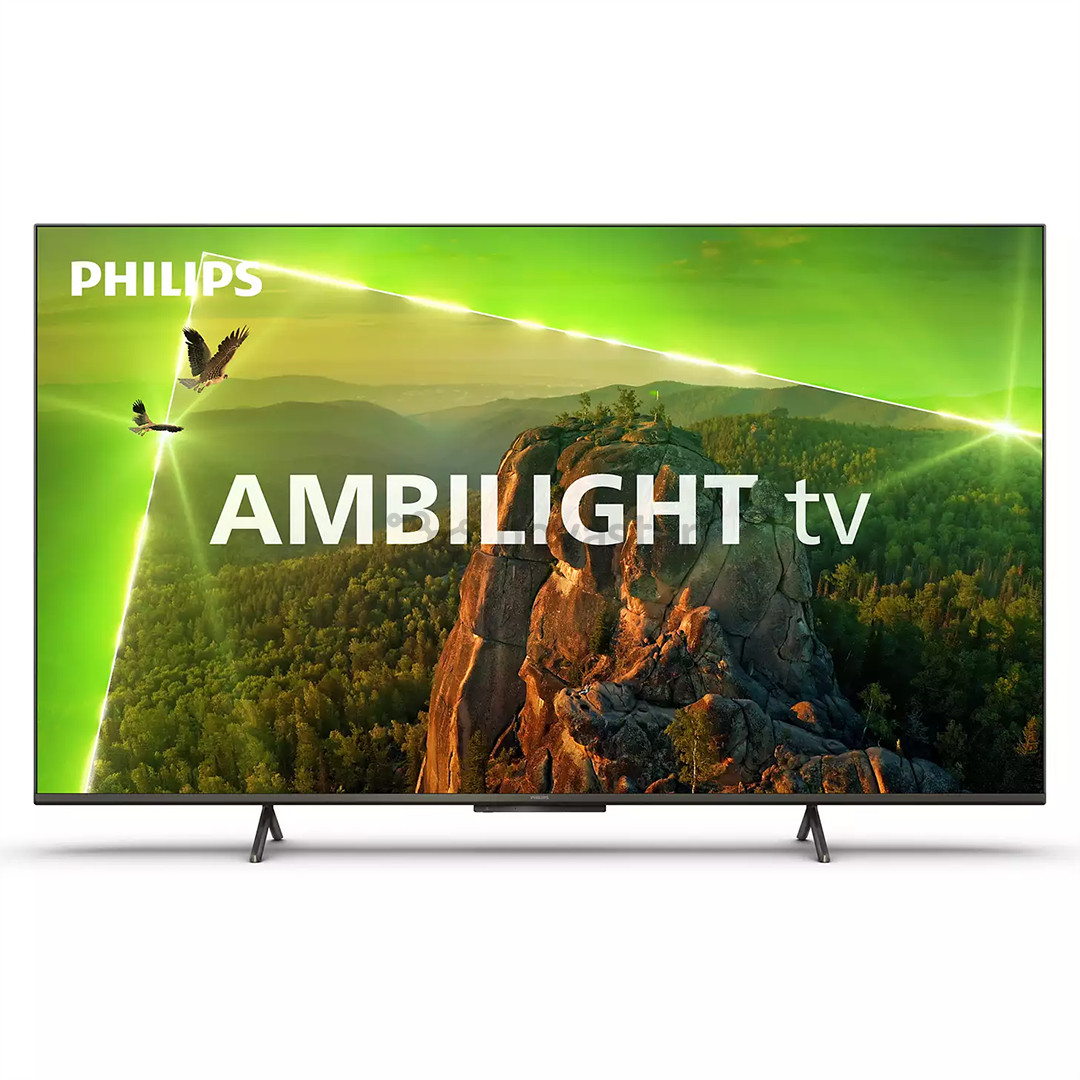 Philips PUS8118, 75'', Ultra HD, LED LCD, feet stand, black - TV