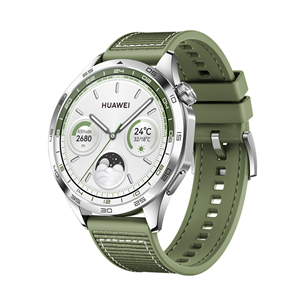 Huawei Watch GT4, 46 mm, stainless steel/green - Išmanusis laikrodis