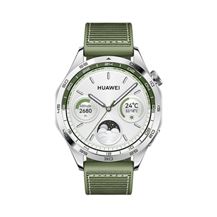 Huawei Watch GT4, 46 mm, stainless steel/green - Išmanusis laikrodis