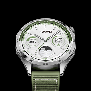 Huawei Watch GT4, 46 mm, stainless steel/green - Išmanusis laikrodis