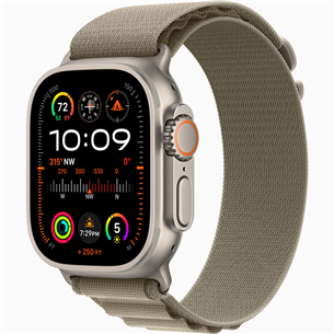Išmanusis laikrodis Apple Watch Ultra 2, 49 mm, Alpine Loop, Small, olive MREX3EL/A