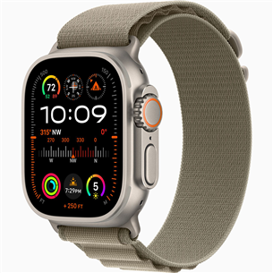 Išmanusis laikrodis Apple Watch Ultra 2, 49 mm, Alpine Loop, Small, olive