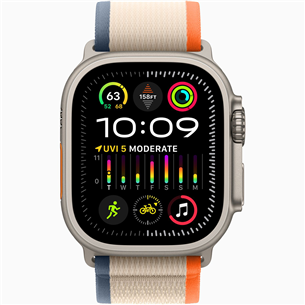 Apple Watch Ultra 2, 49 мм, Trail Loop, S/M, оранжевый/бежевый - Смарт-часы