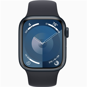Išmanusis laikrodis Apple Watch Series 9 GPS, 41 mm, Sport Band, S/M, midnight