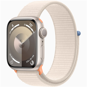 Išmanusis laikrodis Apple Watch Series 9 GPS, 41 mm, Sport Loop, starlight