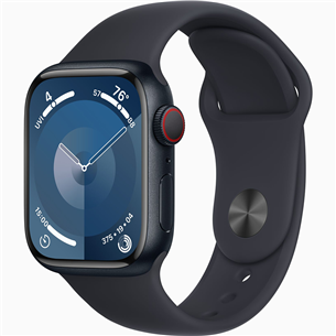 Išmanusis laikrodis Apple Watch Series 9 GPS + Cellular, 41 mm, Sport Band, S/M, midnight