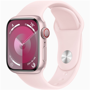 Apple Watch Series 9 GPS + Cellular, 41 mm, Sport Band, S/M, pink - Smartwatch