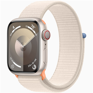 Išmanusis laikrodis Apple Watch Series 9 GPS + Cellular, 41 mm, Sport Loop, starlight MRHQ3ET/A