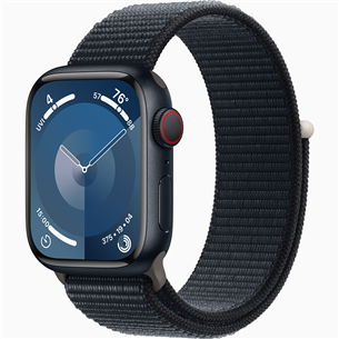 Apple Watch Series 9 GPS + Cellular, 41 мм, Sport Loop, черный - Смарт-часы