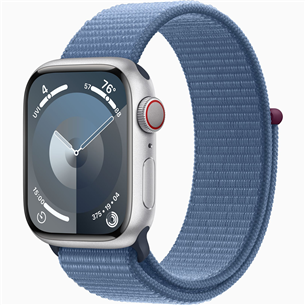 Išmanusis laikrodis Apple Watch Series 9 GPS + Cellular, 41 mm, Sport Loop, silver/winter blue MRHX3ET/A