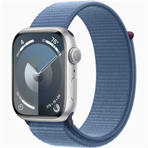 Išmanusis laikrodis Apple Watch Series 9 GPS, 45 mm, Sport Loop, silver/winter blue MR9F3ET/A