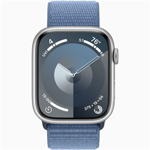 Išmanusis laikrodis Apple Watch Series 9 GPS, 45 mm, Sport Loop, silver/winter blue