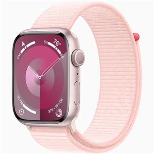 Apple Watch Series 9 GPS, 45 мм, Sport Loop, розовый - Смарт-часы MR9J3ET/A