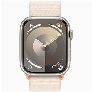 Apple Watch Series 9 GPS + Cellular, 45 mm, Sport Loop, starlight - Smartwatch