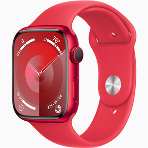 Išmanusis laikrodis Apple Watch Series 9 GPS + Cellular, 45 mm, Sport Band, M/L, (PRODUCT)RED MRYG3ET/A