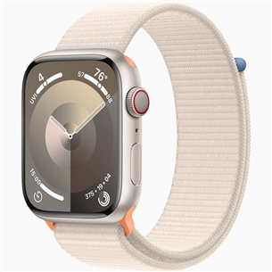 Apple Watch Series 9 GPS + Cellular, 45 mm, Sport Loop, starlight - Smartwatch MRMA3ET/A