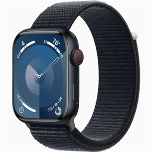 Išmanusis laikrodis Apple Watch Series 9 GPS + Cellular, 45 mm, Sport Loop, midnight MRMF3ET/A
