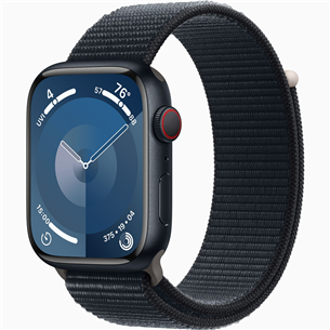 Išmanusis laikrodis Apple Watch Series 9 GPS + Cellular, 45 mm, Sport Loop, midnight