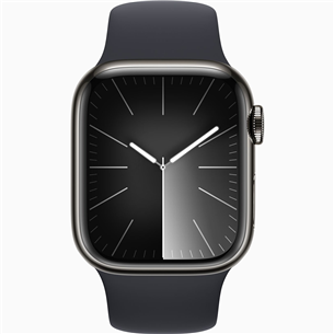 Išmanusis laikrodis Apple Watch Series 9 GPS + Cellular, 41 mm, Sport Band, S/M, graphite stainless steel / midnight