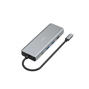 Hama CONNECT2Media, USB-C Hub, 9 портов, 100 Вт, серый - Док-станция для ноутбука