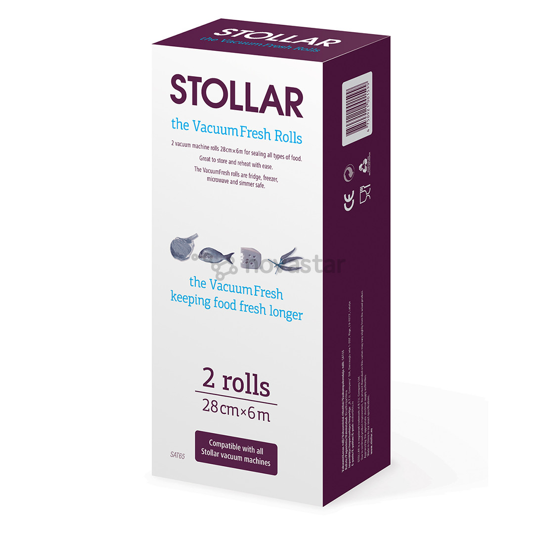 Stollar VacuumFresh, 28 см x 6 м, 2 шт. - Рулоны для вакуумного упаковщика